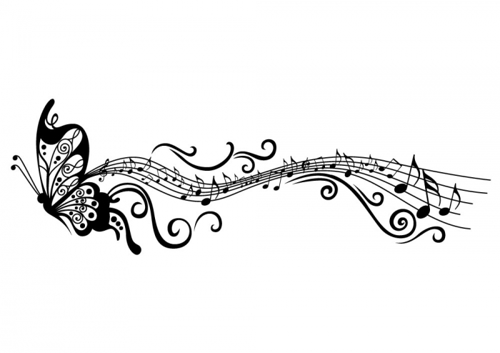 Sticker - Fluture Muzical [2]