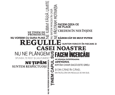 Sticker Regulile casei in tag cloud [2]