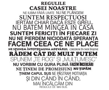 Sticker Regulile casei pe rotund [2]