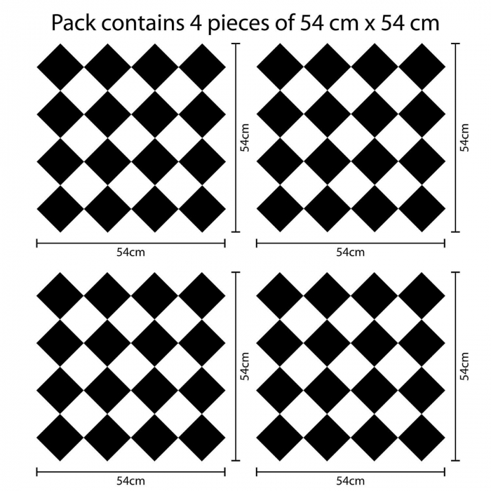 Sticker Diamonds Pattern x 4 buc [4]