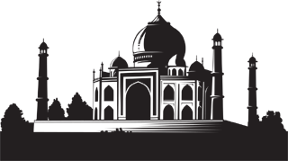 Sticker Taj Mahal Detaliat [2]