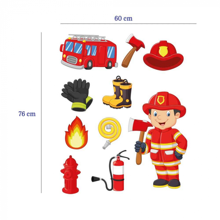 Stickere decorative cu Pompieri [4]