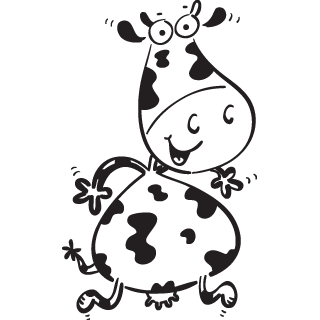 Sticker Vacuta vesela [2]