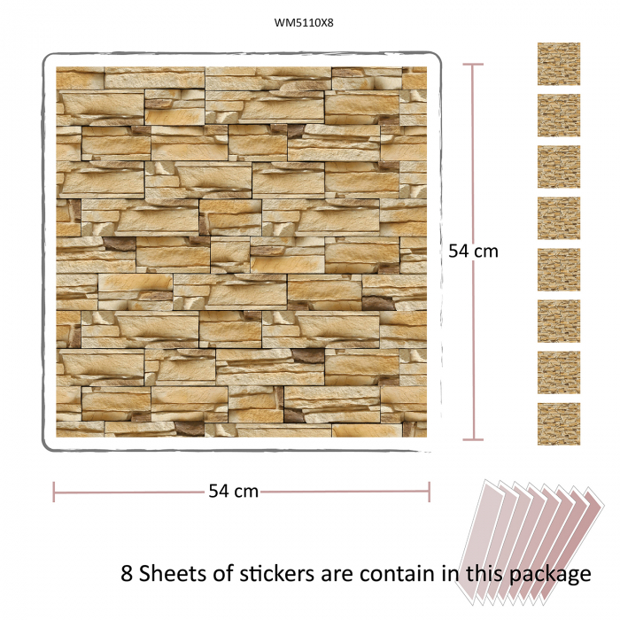 Sticker Rock Stone Pattern Wall [3]