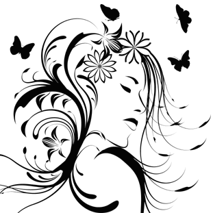 Sticker Vis floral [2]