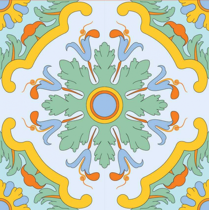 Stickere patrate pentru faianta Green Yellow - 4 buc [2]