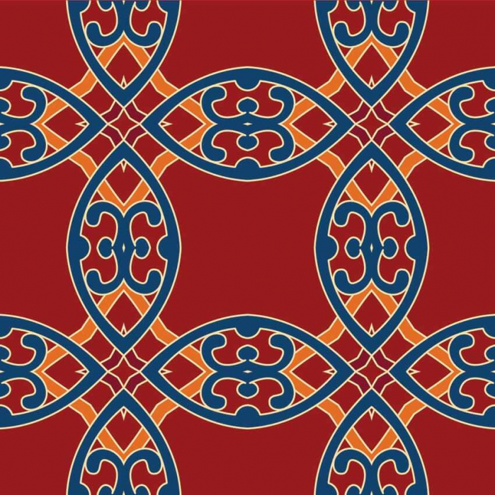 Stickere patrate pentru faianta Red Pattern - 4 buc [2]