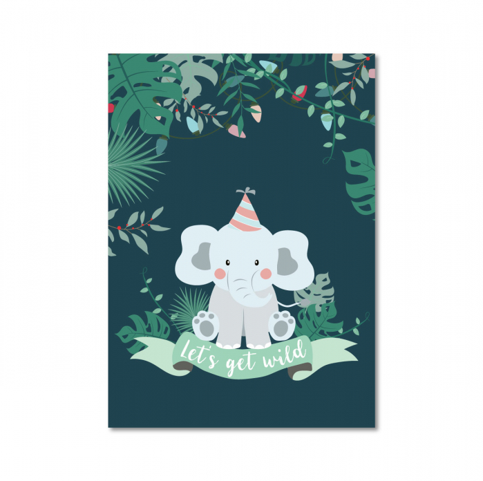 Tablou canvas 30x40cm - Party elephant [2]