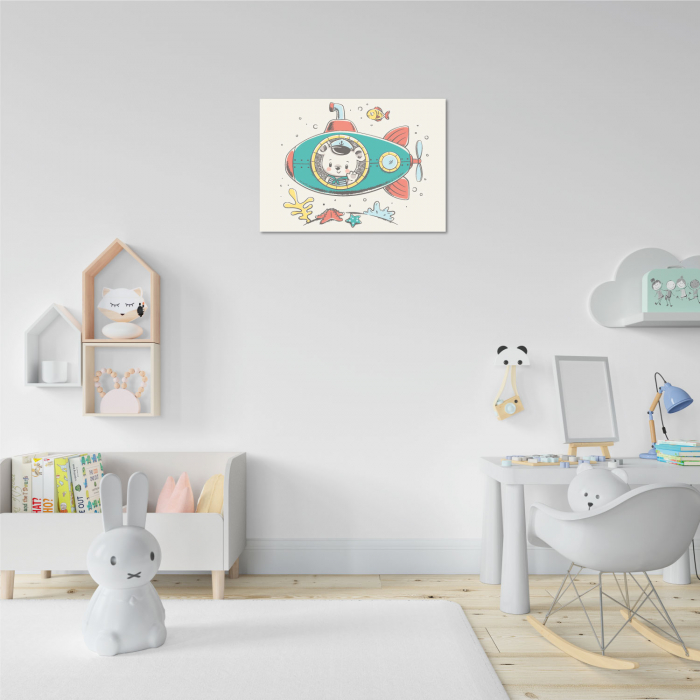 Tablou canvas 25X35cm - Diving teddy bear [1]