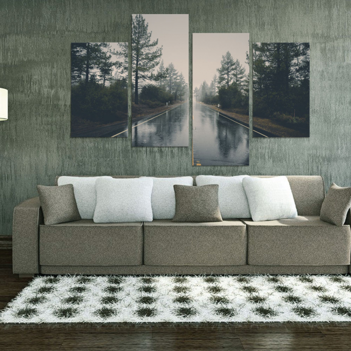 Tablou canvas 4 piese - Vreme ploioasa [2]