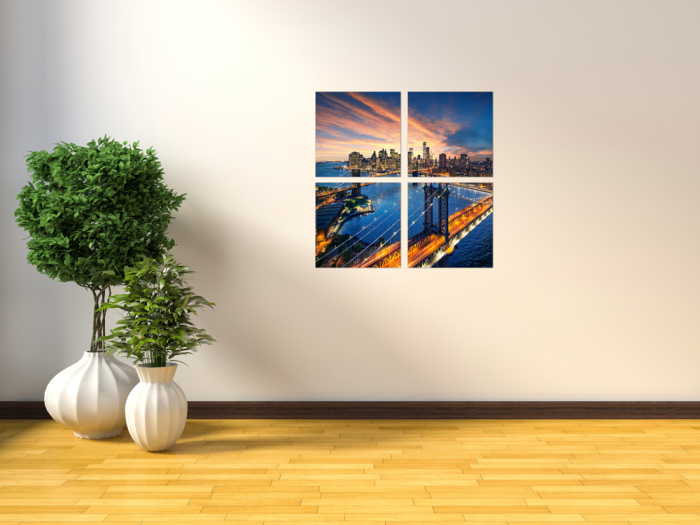 Tablou canvas 4 piese - Peisaj urban [2]