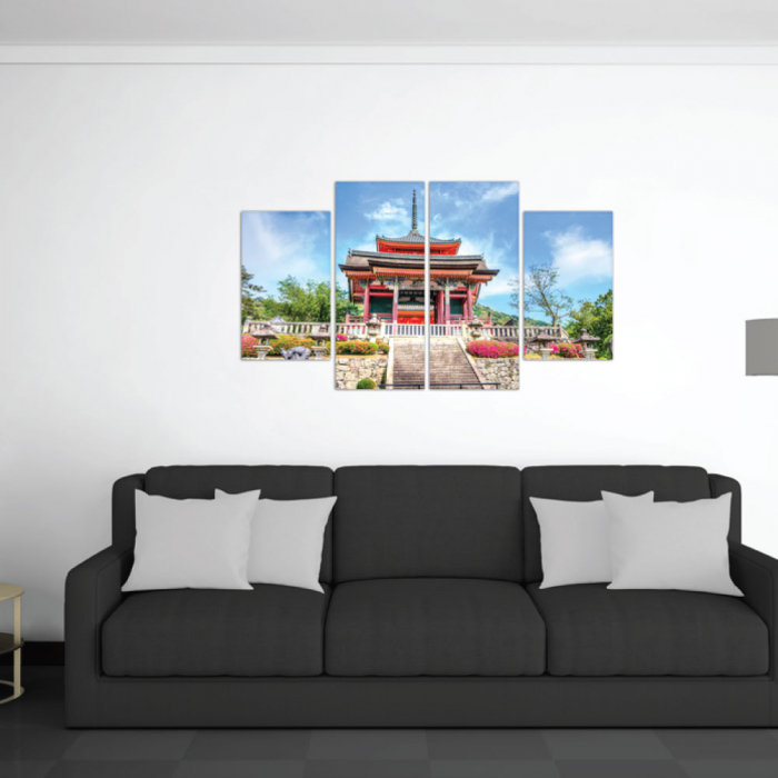 Tablou canvas 4 piese - Templu japonez [2]