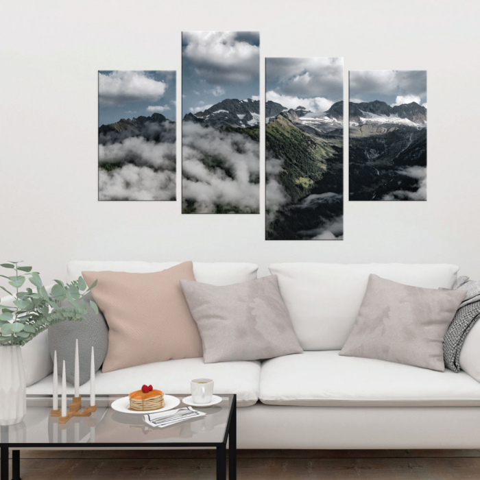 Tablou canvas 4 piese - Intre nori [2]