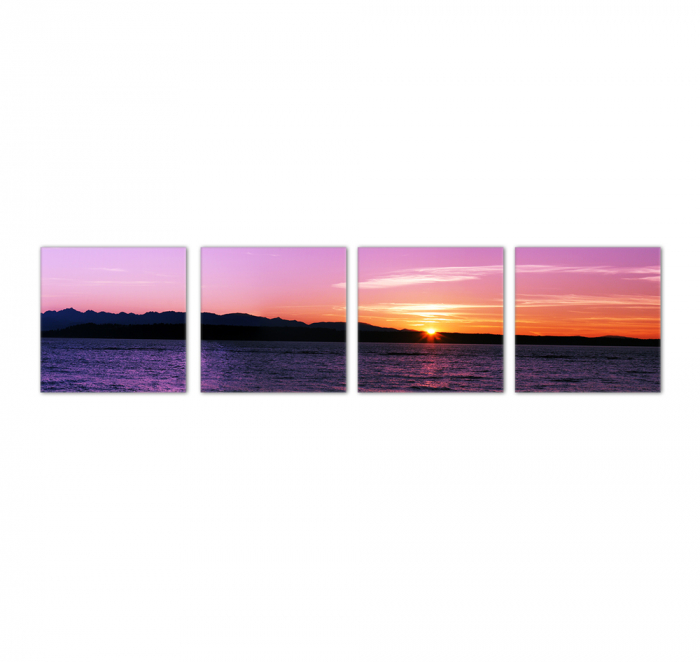 Tablou canvas 4 piese - Sunset horizon [3]