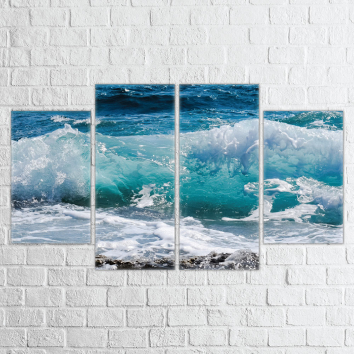 Tablou canvas 4 piese - Valurile marii [1]