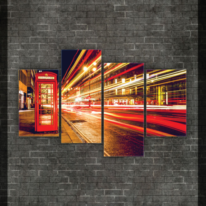 Tablou canvas 4 piese - London's lights [2]