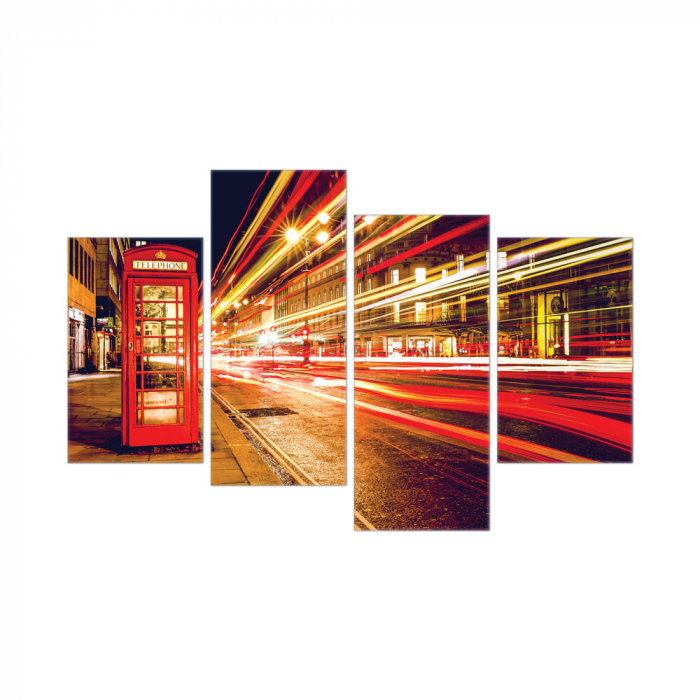 Tablou canvas 4 piese - London's lights [3]