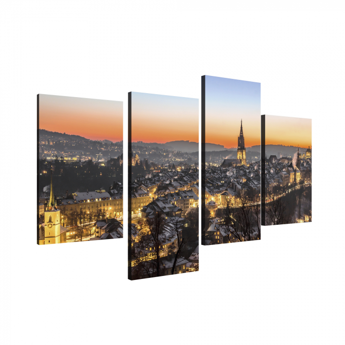 Tablou canvas 4 piese - City light [3]