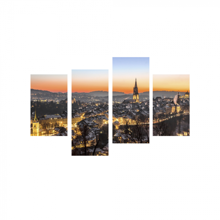 Tablou canvas 4 piese - City light [2]