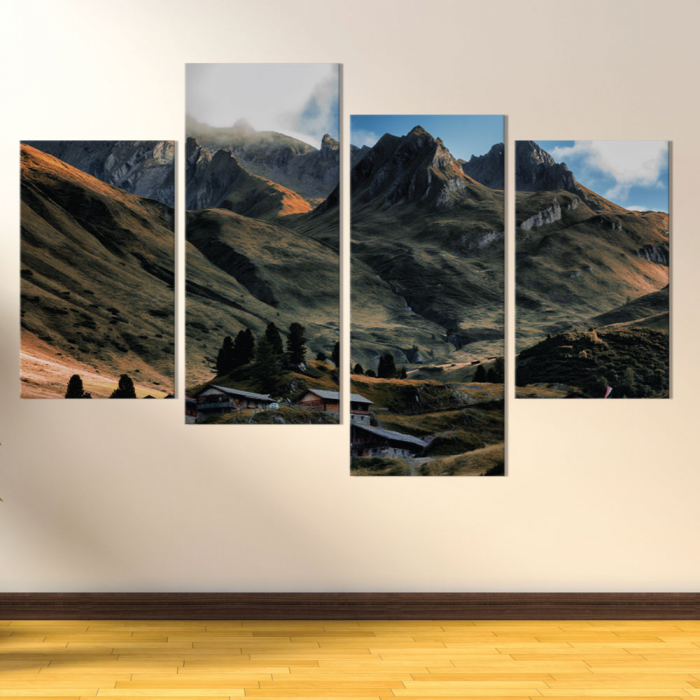 Tablou canvas 4 piese - Munti – vai [2]