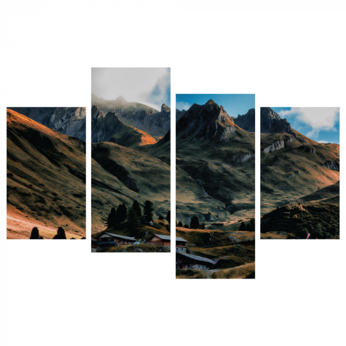 Tablou canvas 4 piese - Munti – vai [3]