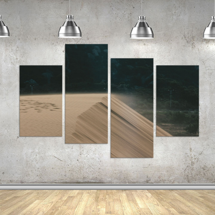 Tablou canvas 4 piese - Nisip [2]