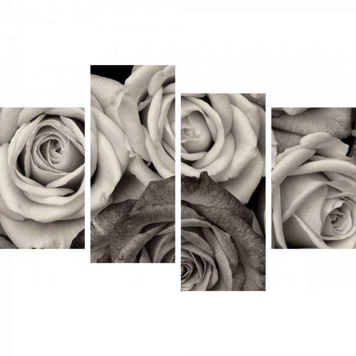 Tablou canvas 4 piese - Buchet de trandafir - Lichidare [2]