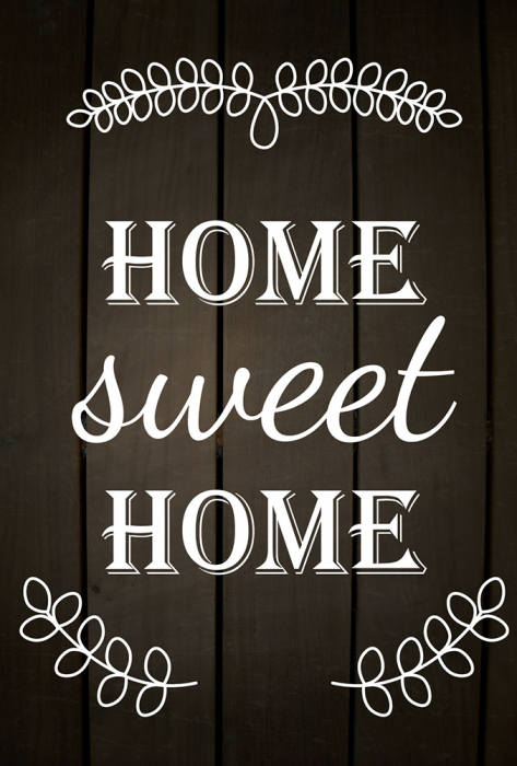 Tablou canvas : Home Sweet Home 45x60cm [4]