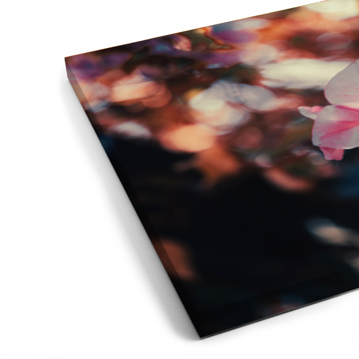 Tablou canvas 7 piese - Frunza roz [5]