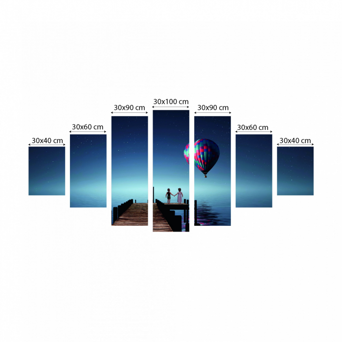 Tablou canvas 7 piese - Vis [3]