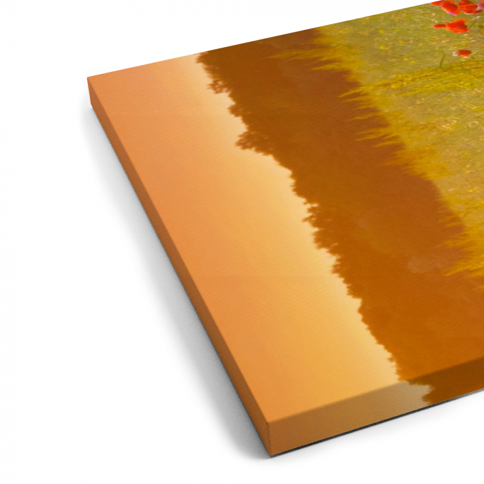 Tablou canvas 7 piese - Apus in campul de maci [5]