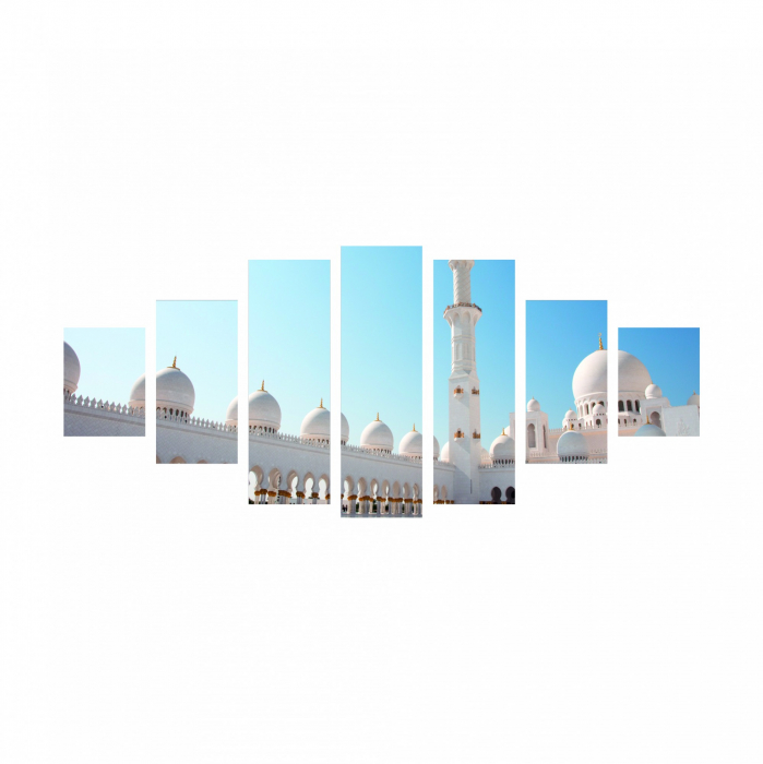 Tablou canvas 7 piese - Marea Moschee din Abu Dhabi [2]