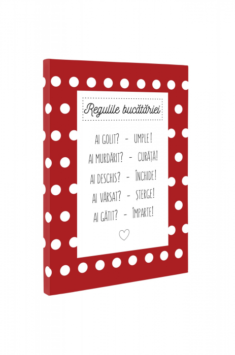 Tablou canvas : Regulile bucatariei [3]