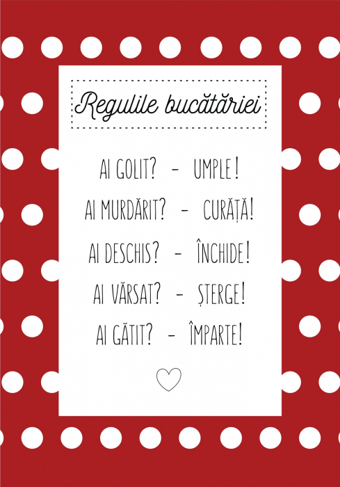 Tablou canvas : Regulile bucatariei [4]