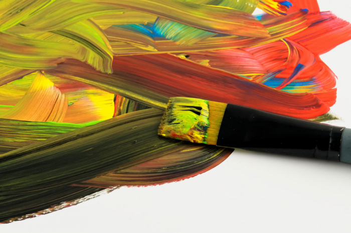 Tablou canvas : Pensula colorata [4]