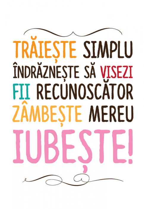 Tablou canvas : Traieste simplu [4]