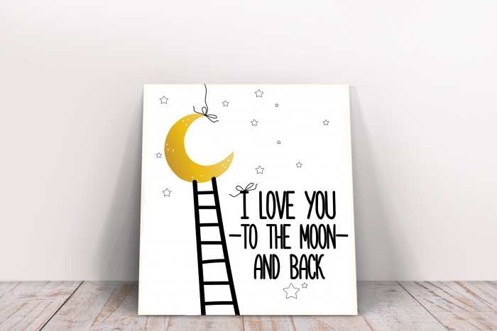 Tablou canvas : Moon and Back [2]