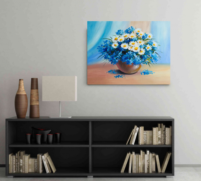 Tablou canvas : Flori albastre - Natura moarta [2]