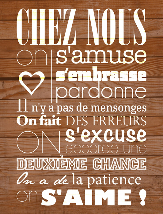 Tablou canvas : Chez Nous... [2]