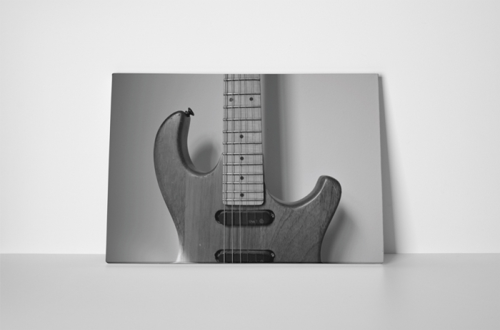 Tablou canvas : Chitara electrica in alb-negru [2]