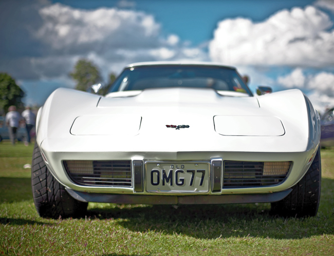 Tablou canvas : Corvette alb [4]