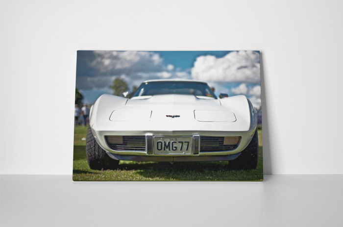 Tablou canvas : Corvette alb [2]