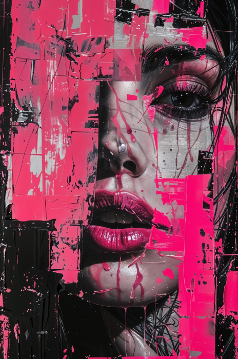 Tablou canvas - Profil Neon - 35x45cm [3]