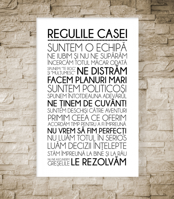 Tablou canvas : Regulile [2]