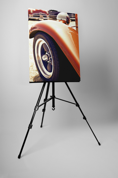 Tablou canvas : Masina antica portocalie [3]