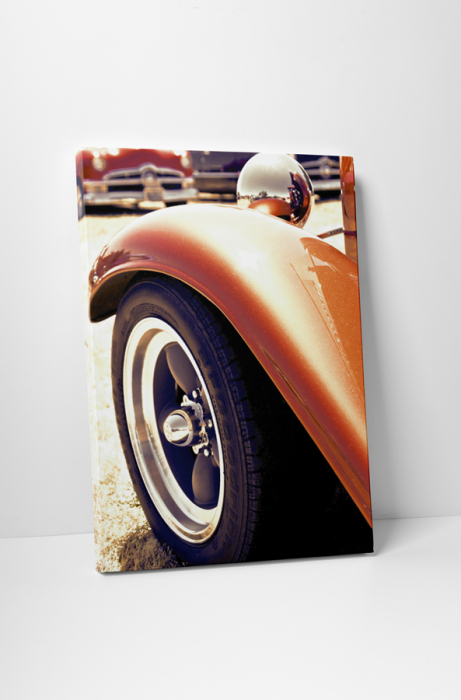 Tablou canvas : Masina antica portocalie [1]