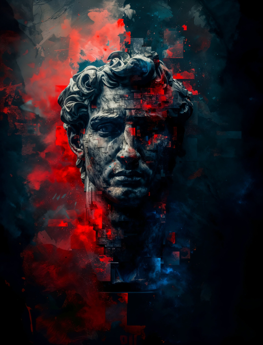 Tablou canvas - Trezirea lui David - 35x45cm [3]