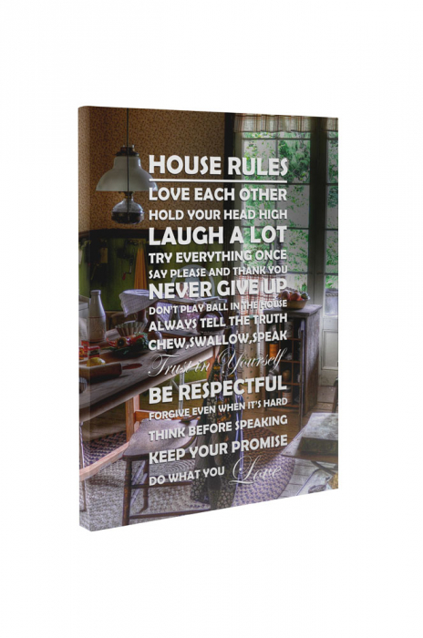 Tablou canvas : House rules [5]