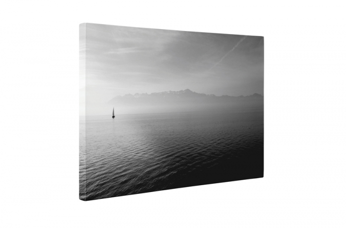 Tablou canvas : Peisaj marin alb-negru [5]