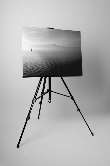 Tablou canvas : Peisaj marin alb-negru [3]